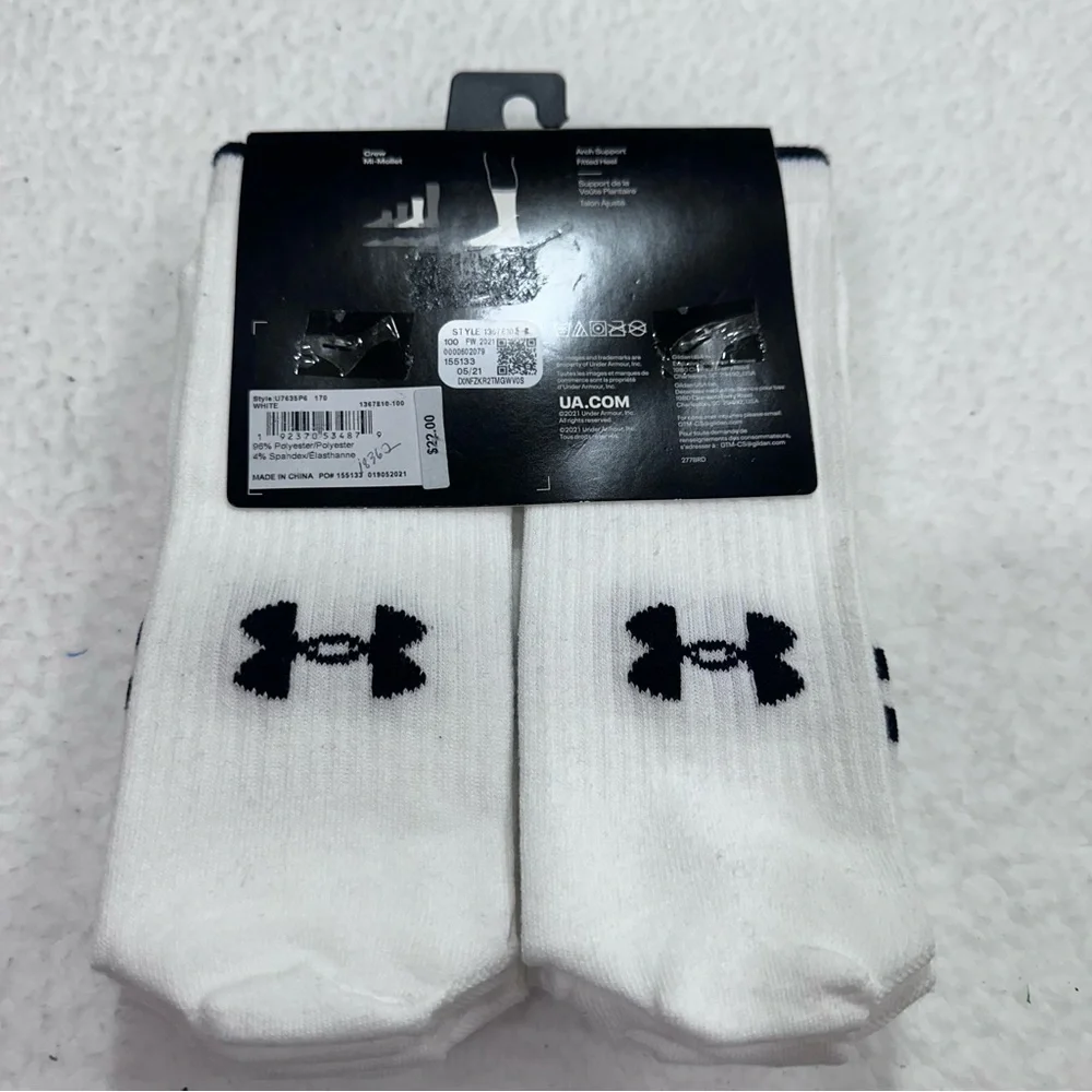 White Under Armour Socks